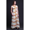 thumbnail image 3 of Bimba Tie-Dye Women Long Floral Party V NeckÂ&nbsp;DressÂ&nbsp;Front Slit Sleeveless Maxi Gown-XXX-Large, 3 of 5