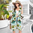 thumbnail image 4 of Beach Vacation Clothes Kimono Cardigan Loose Swimsuit Cover Up for Women Dinosaurs Cactus Sun Star Cloud M, 4 of 6