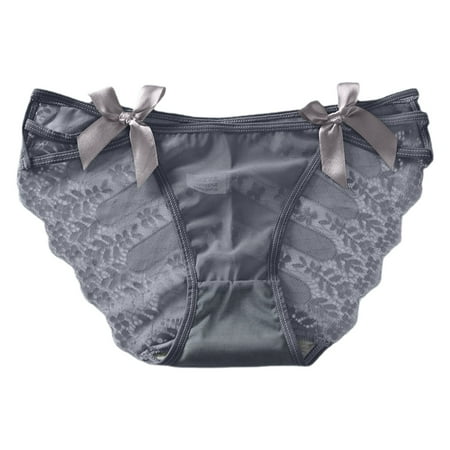 

Panties For Women Solid Color Low Waist Mesh Cotton Sexy Triangle Breathable Thong Briefs Elegant Fit Underpants