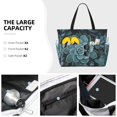 thumbnail image 3 of KLL Blue Color Cactus Print Large Beach Tote Bag Women Waterproof Sandproof Zipper Beach Tote Bag for Pool Gym Grocery Travel with Wet Pocket, 3 of 7