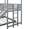 thumbnail image 5 of Twin Over Full Bunk Bed With Slide, Built-in , Gray, Modern Appeal Slide & In Frame, Guardrail, Supports Mattresses Without Need Of Box Spring, 5 of 6