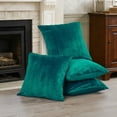 thumbnail image 5 of Home Soft Things Pleated Velvet 4 Piece Throw Pillow Cover Set - Sapphire - 20" x 20", 5 of 6