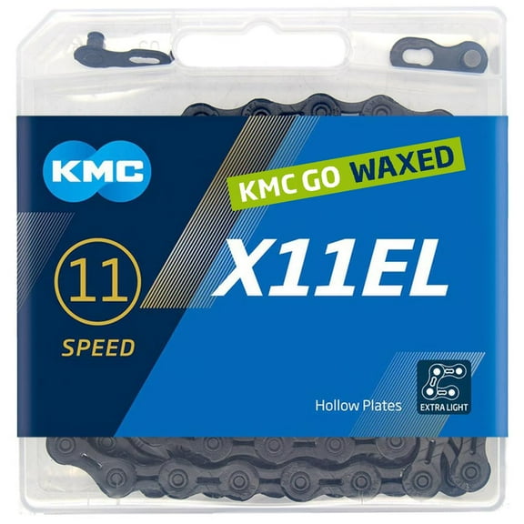 KMC X11EL Black Tech Waxed 118L chain