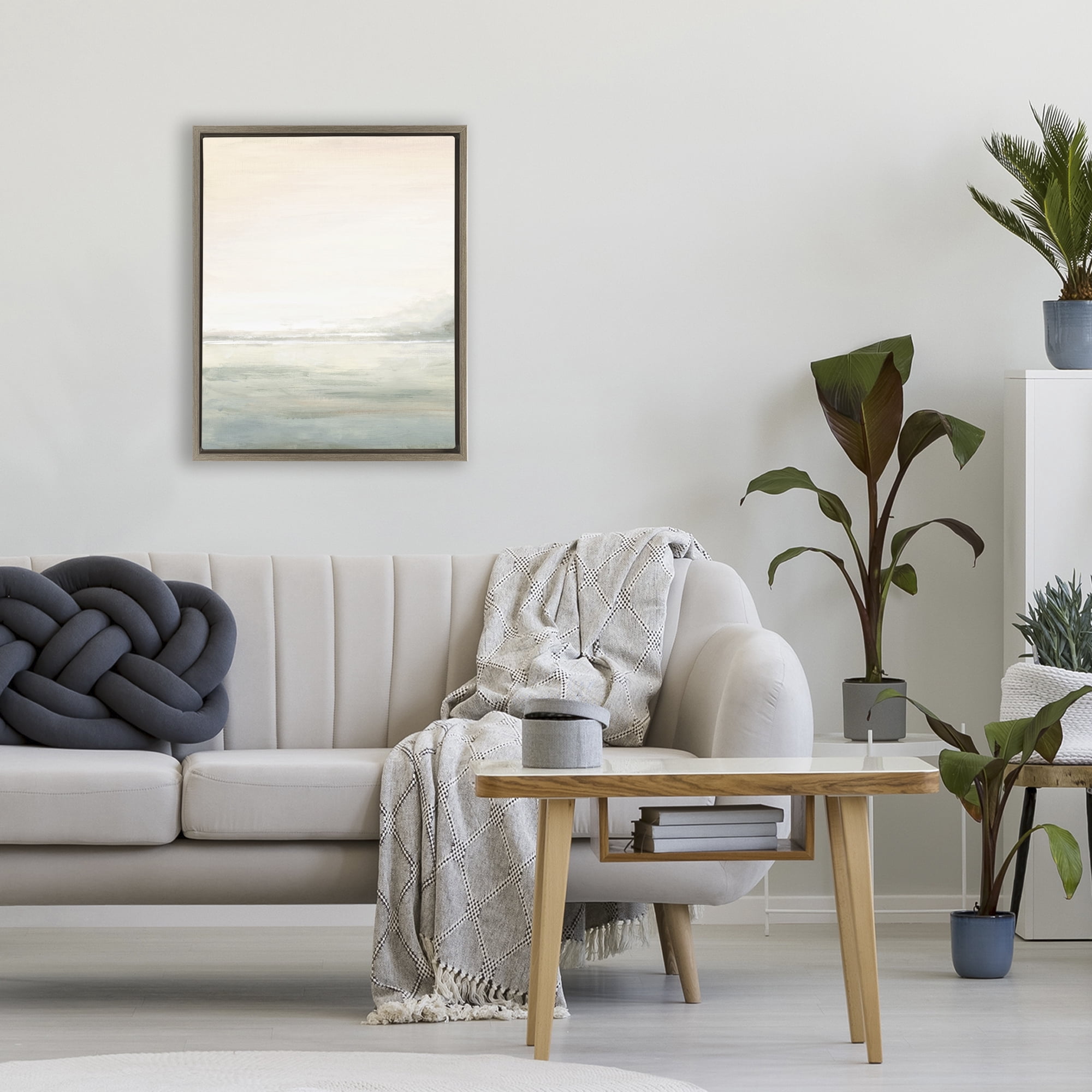 Stupell Industries Light Fog Atmosphere Brown Framed Floater Canvas Wall Art, design by Patricia Pinto