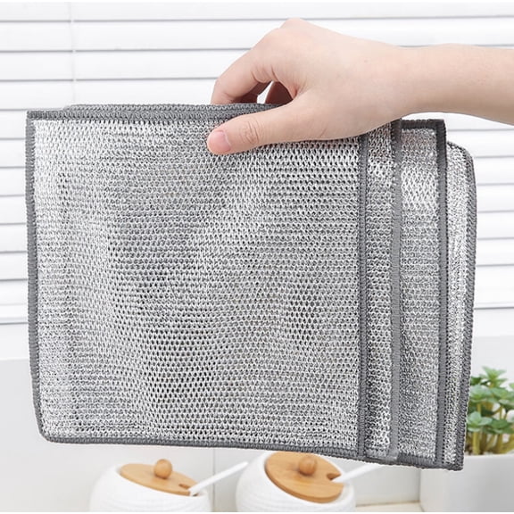 8PCS/12PCS/16PCS Set Non-Scratch Steel Wool Dishcloth - Multi Purpose Wire Dishwashing Rags Kitchen Towels and Dishcloths Sets Durable Cleaning Pads Bathroom Home Essentials Cleaning Supplies Tools