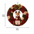thumbnail image 3 of Diy Crochet Wreath Kit with Reindeer and Holiday Wishes Sign, Red Green and Cream Yarn, for Beginners and Front Door Hanging Decoration, 3 of 6