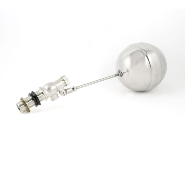 Unique Bargains Tank Pool Liquid Level Metal Floating Ball Valve 1/2' PT Threaded