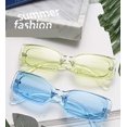 thumbnail image 2 of FEISEDY Creative Rectangle Sunglasses Women Fashion Thick Frame UV400 Protection B2462, 2 of 6