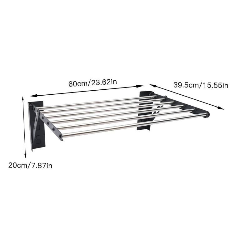 Dropship 63 Inches Clothes Drying Rack, Stainless Steel Space Saving Drying  Rack, Foldable Laundry Rack, Silver to Sell Online at a Lower Price