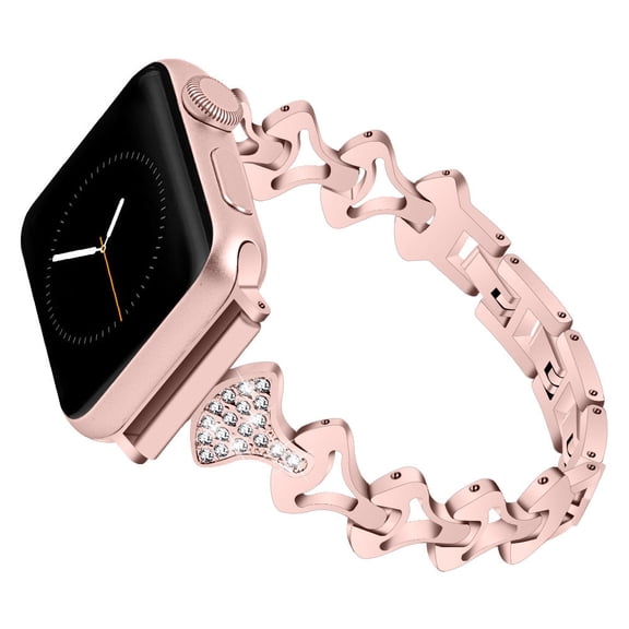 Worryfree Gadgets Bands Compatible with Apple Watch Metal Strap/Apple Watch Band Bracelet 38/40/41mm for iWatch Band, Pink