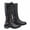 Black, variant on Milwaukee Leather Women's Wide-Width Classic Black Leather 14-Inch Harness Square Toe Tall Motorcycle Boots MBL9365W 8W