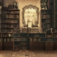 thumbnail image 2 of GreenDecor 5x7ft Bookshelf Backdrop Vintage Bookcase Library Magic Books Indoor Study Room Crystal Droplight Mirror Fantasy Photography Background Kid, 2 of 4