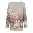 thumbnail image 4 of Horkkom Womens Tunic Top Long Sleeve Snowman Graphic Shirts Crew Neck Pullover Christmas Blouses M, Gifts for Women, 4 of 4
