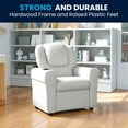 thumbnail image 2 of Flash Furniture Vana Contemporary White Vinyl Kids Recliner with Cup Holder and Headrest, 2 of 13