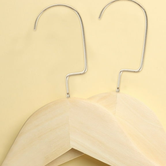 Hemoton 20pcs Universal Screw-in Metal Hooks for Clothes Hangers Heavy Duty Flat Hook Replacement for Garments Shirts and Pants Golden