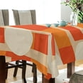 thumbnail image 5 of Yayeee Tablecloths 60" x 90" Rectangle Wrinkle Resistant Party Table Cover, Beige Geometric Circles, 5 of 8