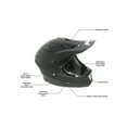 thumbnail image 3 of Cyclone ATV MX Dirt Bike Off-Road Helmet DOT/ECE Approved -Matte Black- Youth LG, 3 of 5