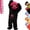 Black-Red Hair, variant on Guvpev Funny Big Mouth Monster Onesie with Large Comb Prop, Silly Puppet Mascot Costume, Plush Onesie Cosplay Pajamas, Oversized Cozy Hooded Sleepwear for Parent & Little One, No Shoes Included