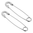 thumbnail image 2 of Decorative Safety Pins For Clothing Titanium Steel Safety Pin Earrings Punk -conscious Individuals Silver 3.80X0.80X0.20CM 2Pcs, 2 of 5