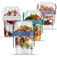 thumbnail image 1 of QUASLEQ 4-Pack Yogurt Parfait Cups - Reusable Containers with Lids and Spoons - Portable with Topping Storage - Ideal for Oatmeal and Breakfast Prep (22 oz-650 Ml), 1 of 8
