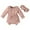 Pink, variant on Utlike Baby Girls Bodysuits Long Sleeve Ribbed Solid Color Bowknot Romper With Headbands For Children Softness Onesies For Size 0 Months-3 Months
