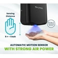 thumbnail image 5 of Alpine Industries Commercial High Speed Hand Dryer Automatic Stainless Steel Hand Dryer Machine, 120V Black, 5 of 8