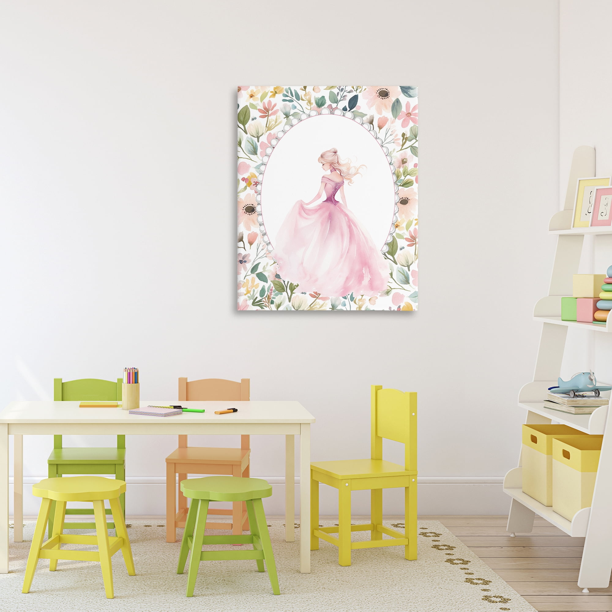 Stupell Industries Graceful Princess Love Canvas Wall Art, design by Christine Simpson Art
