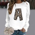 thumbnail image 1 of Chandails à Capuchon de Mode pour Femmes 2023 Manches Longues Décontractées Col Rond Imprimé Chandails en Molleton Hauts Blouse 50 % de Rabais Liquidation Costumes Halloween/noël, 1 of 3