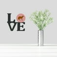 thumbnail image 2 of Caroline's Treasures BB7876WALV Red Fox Pink Check Metal Wall Artwork LOVE, 12X12, multicolor, 2 of 2