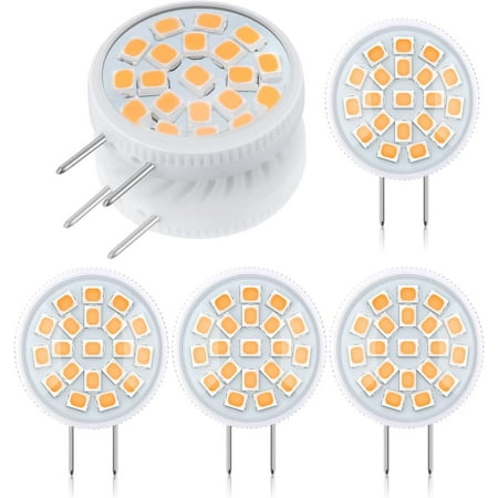 

G8 LED Bulb 3.5 Watt Mini Thin Puck Light Bulb Equivalent to 35W T4 G8 Bi-Pin Base Halogen Bulb Warm White 3000K G8 Bulb for Under Counter Kitchen Lighting Under Cabinet Light (Pack of 5)