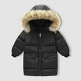 thumbnail image 2 of Staki Kids Boy's Waterproof Puffer Cotton Jacket Warm Fleece Lined Down Coat Thick Hooded Winter Coat Kids Coats(Black,4-5 Years), 2 of 4