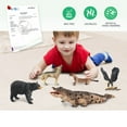 thumbnail image 3 of Volnau Safari Animal Figurines Toys 7PCS North America Figures Zoo Pack for Kids Decoration Gift, 3 of 10