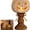 4.7in, variant on Rustic White Pumpkin Tealight Candle Holder Set, Farmhouse Jack O Lantern Tealight Candle Holders Decor with Wood Pedestal & Jute Bow, Fall Tables Centerpieces
