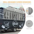 thumbnail image 2 of Garvee 36" x 24" Aluminum Alloy Concession Window for Food Trucks – 4 Sliding Screen Windows, Protective Awning, Drag Hook, and 85-Degree Opening for Mobile Catering and Concession Trailers, 2 of 7