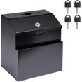 thumbnail image 1 of Suggestion Box with Slot and Lock Donation Box with Keys Metal Ballot Box Wall Mount, 1 of 7