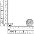 thumbnail image 3 of 10K Yellow Gold and 925 Silver Blue Sapphire and Sky Blue Aquamarine and White Lab Grown Diamond Accent Engagement Ring for Women (1.13 Cttw, Gemstone September Birthstone, Round 5MM, Size 9), 3 of 4