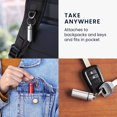 thumbnail image 3 of 2x Pill Box - 2x Mini Pill Box with Key Ring - Portable Pill Box Medicine Office Travel - Black-Silver, 3 of 5