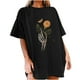 thumbnail image 4 of Hombres Y Mujeres Retro Tops Trendy Droped Shoulder Sleeves Impresión Suelta Manga Corta Top Pullover Odeerbi ODB180319, 4 of 9