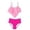 Hot Pink, variant on Girl Swimsuits Girls Swimsuit 2 Piece Bikini Tiered Ruffled Bathing Two Piece Girls' Swimwear With Adjustable Straps