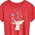 thumbnail image 3 of Instant Message - Christmas - Reindeer Antlers Are Ornament Hangers - Women's Short Sleeve Graphic T-Shirt, 3 of 6