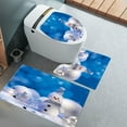 thumbnail image 6 of Cheapark 3-Piece Christmas Bathroom Mat Set - Non-Slip Bath Rugs, Shower & Toilet Cover, Soft Absorbent Flooring Accessories, Festive Home Decor, 6 of 6
