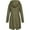 Z-305Army Green, variant on FAOWME Women's Hooded Coat With Pocket Solid Color Long Sleeve Zipper Windproof Mid Length Comfortable Jacket For Outdoor Activities,Army Green,L