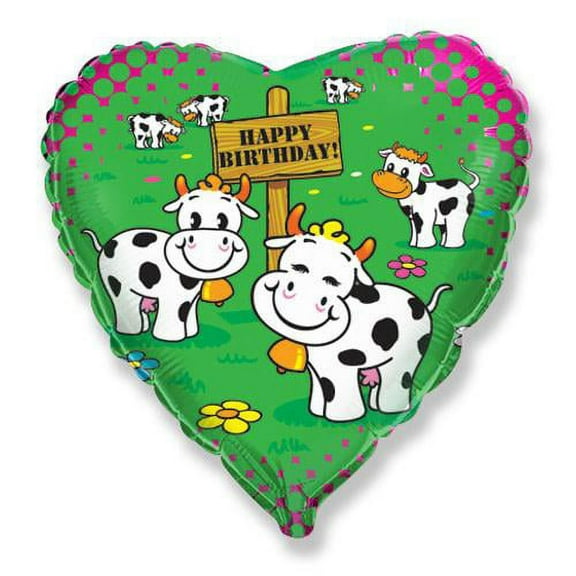 LOONBALLOON Farm Animals Balloons, 18″ BIRTHDAY COWS