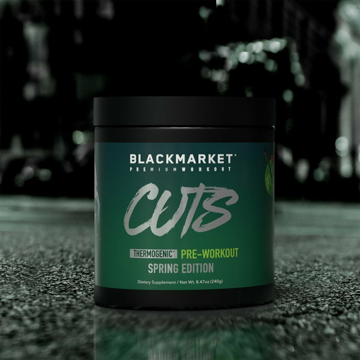 BLACKMARKET CUTS Thermogenic Pre Workout 30 Servings Lime Drop