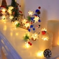 thumbnail image 5 of Kmdttou Solar Lights Outdoor Snowflake Pinecone Christmas Wreath Light String Pines Needle Red Berry Staircase Decorative Light, 5 of 8