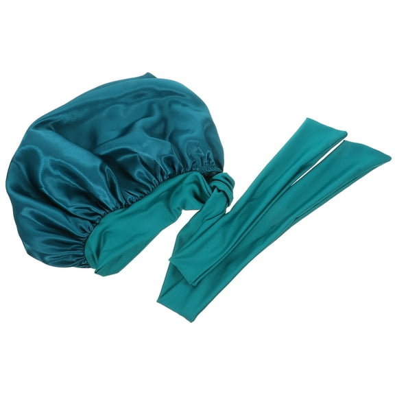 FOMIYES Hair Bonnets Silk Sleeping Bonnet Cap for Women 1Set Blue Satin Spandex Round Simple and Fashionable