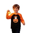 thumbnail image 4 of WAYUTE Boys Long Sleeve Raglan Shirt Halloween Pumpkin Print Breathable Pullover for Kids Holiday Party Fashion Top Casual Outdoor,Orange,Size 11-12 Y, 4 of 4