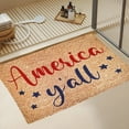 thumbnail image 5 of Patriotic 4th July Welcome-Doormat Outdoor-Entrance - Anti-Slip Floor Mat Indoor Vintage Stars-Print Door Mats Home Farmhouse Kitchen Bathroom Patio Decor, Independence Day, 5 of 7