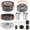 Orange Black, variant on Portable Camping Cookware Set for 2-3 People, Camping Pot Frying Pan Kettle with Cutlery, Foldable Space Saving Outdoor Cooking Kit
