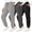 Light Gray-Dark Gray-Black, variant on MOSHU 3 Pack Sweatpants for Womens Athletic Joggers with Pockets Elastic Waist Womens Sweatpants Baggy Comfy Lounge pants